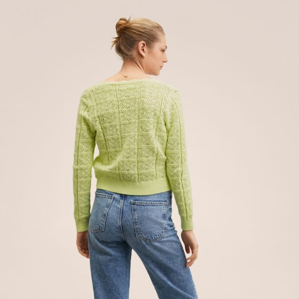 🔥Last 1🔥MANGO Openwork cardigan/top set - Picture 3 of 6